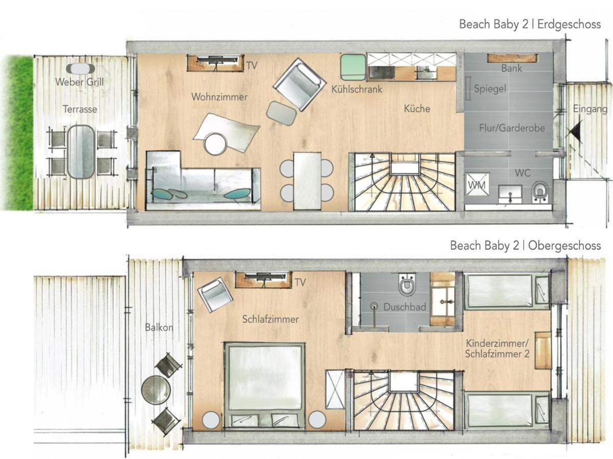 Ferienwohnung Beach Baby 2 Busum Bagian luar foto